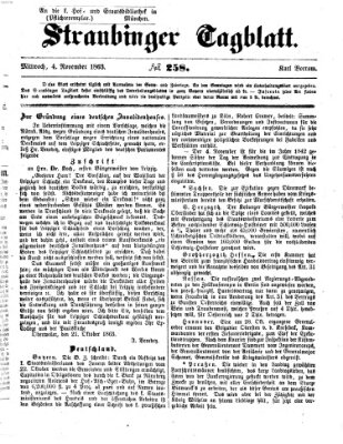 Straubinger Tagblatt Mittwoch 4. November 1863