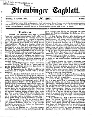 Straubinger Tagblatt Samstag 5. Dezember 1863