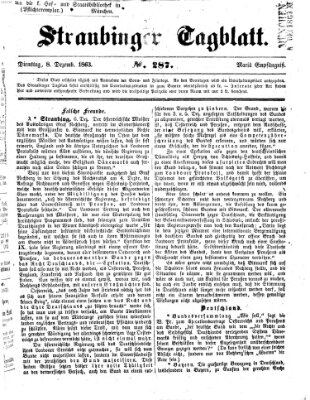 Straubinger Tagblatt Dienstag 8. Dezember 1863