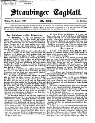 Straubinger Tagblatt Freitag 25. Dezember 1863