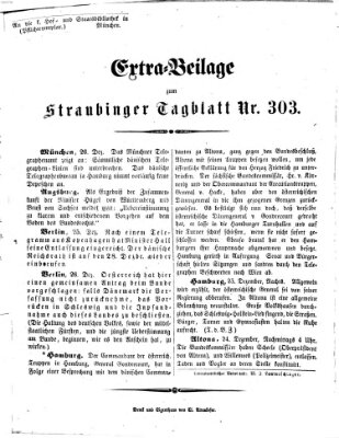 Straubinger Tagblatt Sonntag 27. Dezember 1863