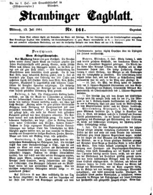 Straubinger Tagblatt Mittwoch 13. Juli 1864