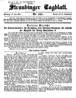 Straubinger Tagblatt Sonntag 17. Juli 1864