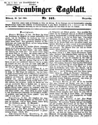 Straubinger Tagblatt Mittwoch 20. Juli 1864