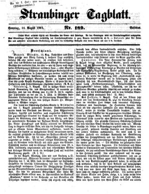 Straubinger Tagblatt Sonntag 14. August 1864