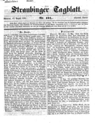 Straubinger Tagblatt Mittwoch 17. August 1864