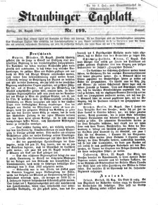 Straubinger Tagblatt Freitag 26. August 1864