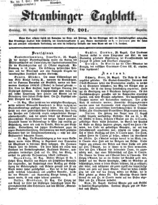 Straubinger Tagblatt Sonntag 28. August 1864