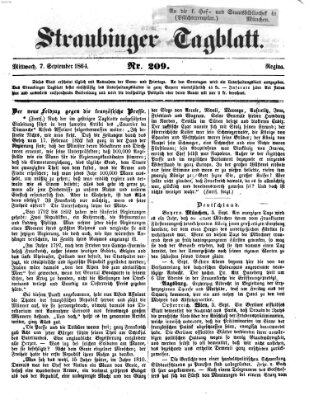 Straubinger Tagblatt Mittwoch 7. September 1864