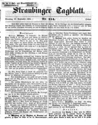 Straubinger Tagblatt Dienstag 13. September 1864