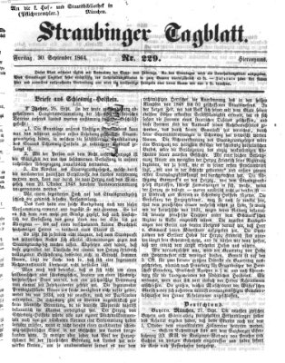 Straubinger Tagblatt Freitag 30. September 1864
