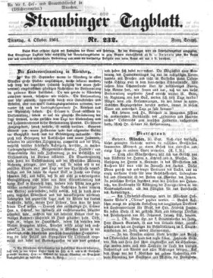 Straubinger Tagblatt Dienstag 4. Oktober 1864