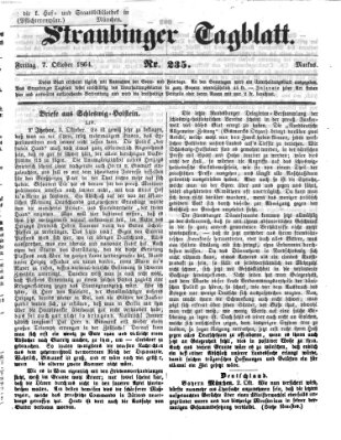 Straubinger Tagblatt Freitag 7. Oktober 1864