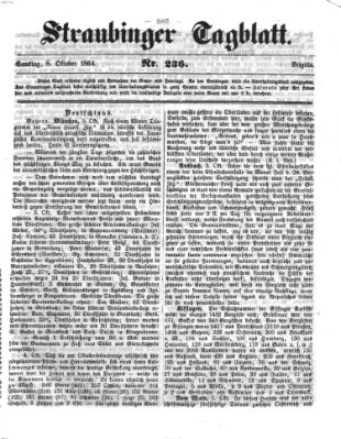 Straubinger Tagblatt Samstag 8. Oktober 1864