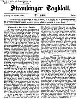 Straubinger Tagblatt Sonntag 16. Oktober 1864