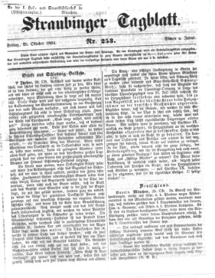 Straubinger Tagblatt Freitag 28. Oktober 1864