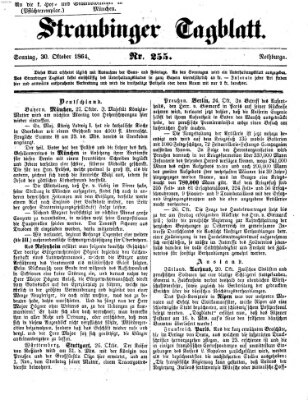 Straubinger Tagblatt Sonntag 30. Oktober 1864