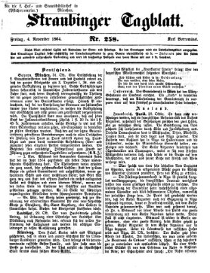 Straubinger Tagblatt Freitag 4. November 1864