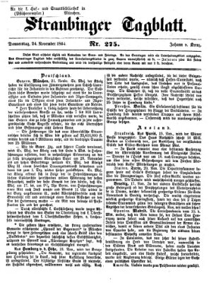 Straubinger Tagblatt Donnerstag 24. November 1864