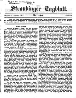 Straubinger Tagblatt Mittwoch 7. Dezember 1864