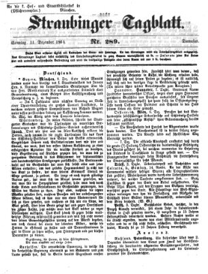 Straubinger Tagblatt Sonntag 11. Dezember 1864