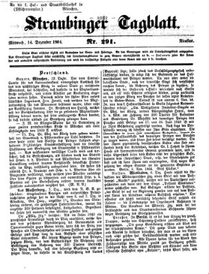 Straubinger Tagblatt Mittwoch 14. Dezember 1864