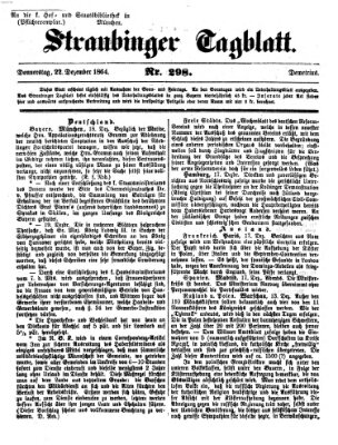 Straubinger Tagblatt Donnerstag 22. Dezember 1864