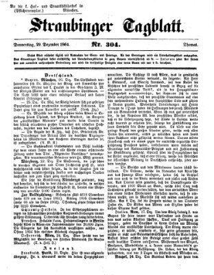 Straubinger Tagblatt Donnerstag 29. Dezember 1864