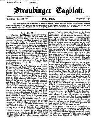 Straubinger Tagblatt Donnerstag 20. Juli 1865