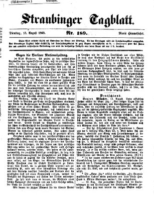 Straubinger Tagblatt Dienstag 15. August 1865