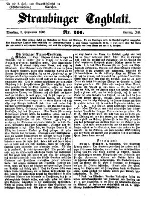 Straubinger Tagblatt Dienstag 5. September 1865