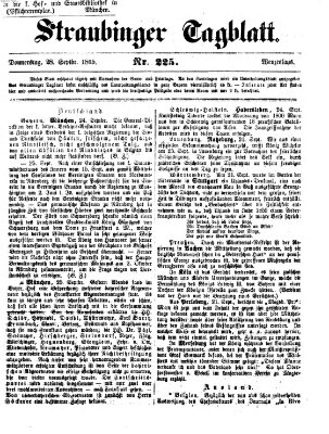 Straubinger Tagblatt Donnerstag 28. September 1865