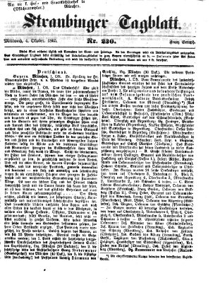 Straubinger Tagblatt Mittwoch 4. Oktober 1865