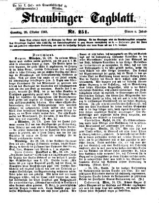 Straubinger Tagblatt Samstag 28. Oktober 1865