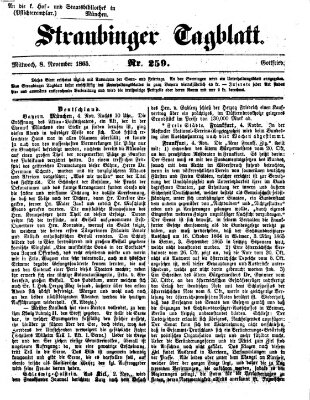 Straubinger Tagblatt Mittwoch 8. November 1865
