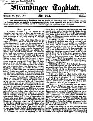 Straubinger Tagblatt Mittwoch 20. Dezember 1865