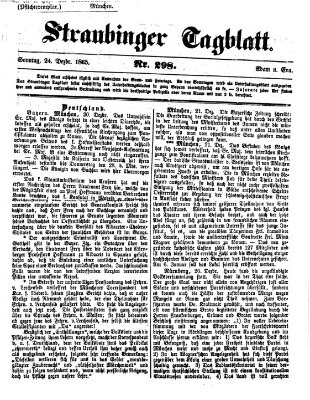 Straubinger Tagblatt Sonntag 24. Dezember 1865