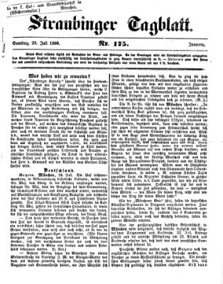 Straubinger Tagblatt Samstag 28. Juli 1866