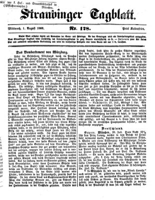 Straubinger Tagblatt Mittwoch 1. August 1866