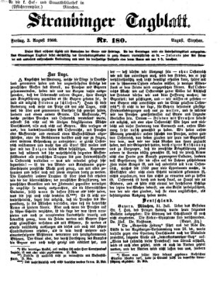 Straubinger Tagblatt Freitag 3. August 1866