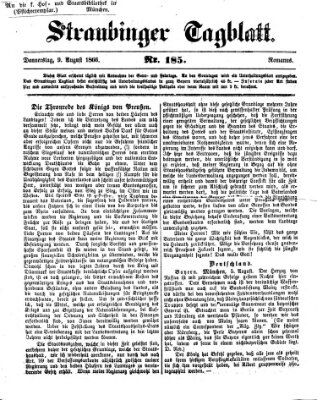 Straubinger Tagblatt Donnerstag 9. August 1866