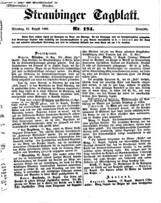 Straubinger Tagblatt Dienstag 21. August 1866