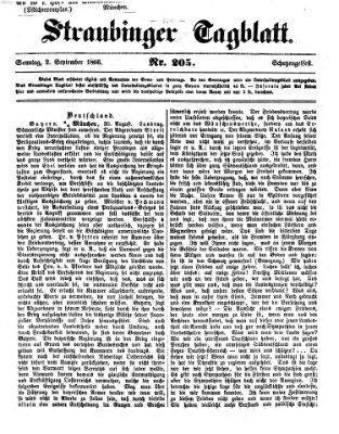 Straubinger Tagblatt Sonntag 2. September 1866