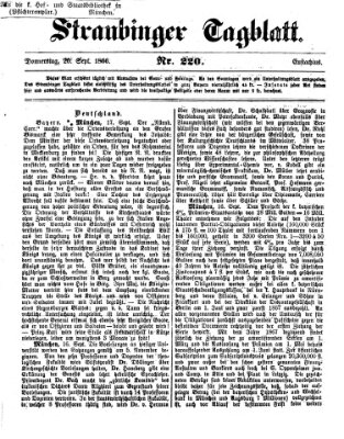 Straubinger Tagblatt Donnerstag 20. September 1866