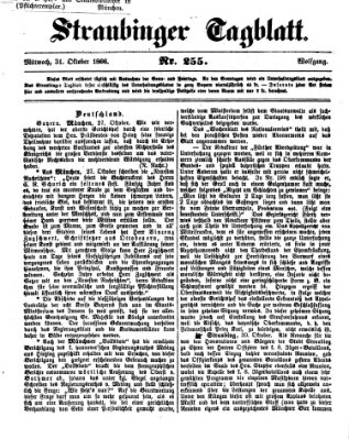 Straubinger Tagblatt Mittwoch 31. Oktober 1866