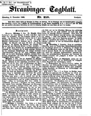 Straubinger Tagblatt Dienstag 6. November 1866