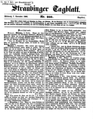 Straubinger Tagblatt Mittwoch 7. November 1866