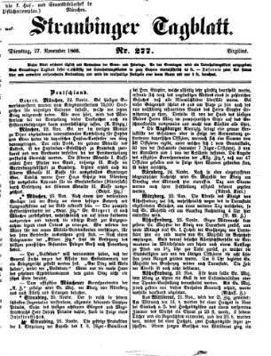 Straubinger Tagblatt Dienstag 27. November 1866