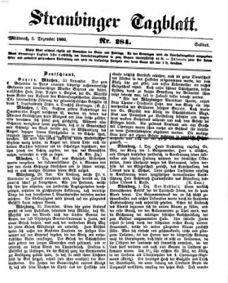 Straubinger Tagblatt Mittwoch 5. Dezember 1866