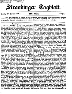 Straubinger Tagblatt Sonntag 16. Dezember 1866